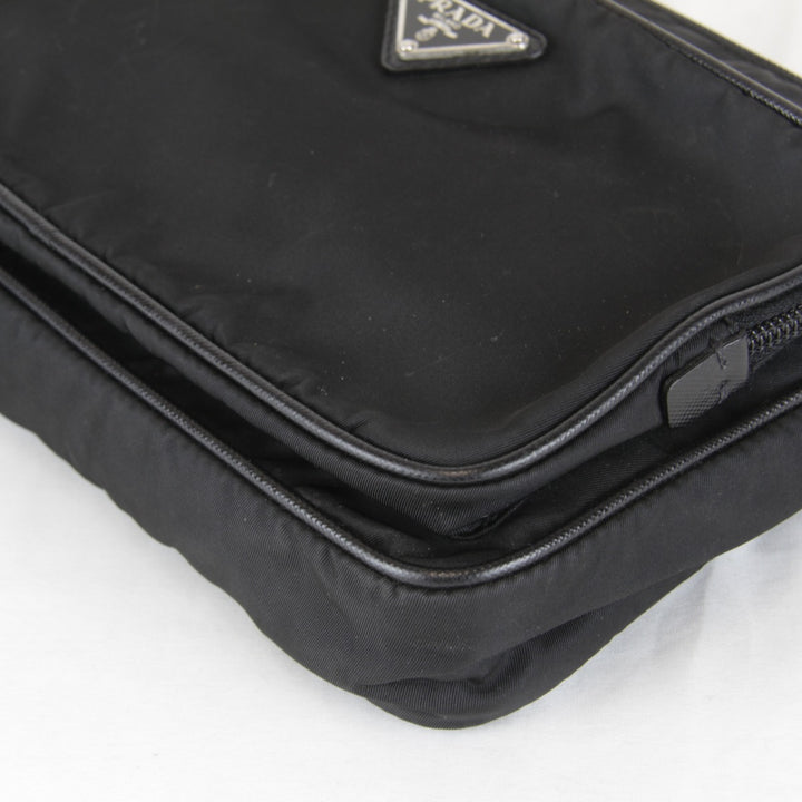 【価格改定】『USED』 
PRADA プラダ 
 サフィアーノ ウエストバッグ 
ナイロン ブラック