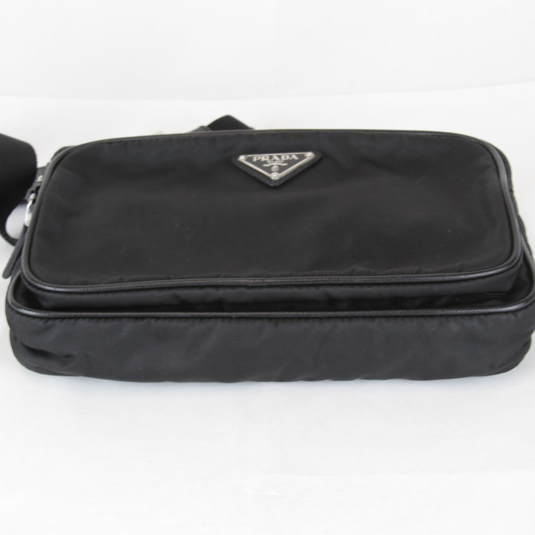 【価格改定】『USED』 
PRADA プラダ 
 サフィアーノ ウエストバッグ 
ナイロン ブラック