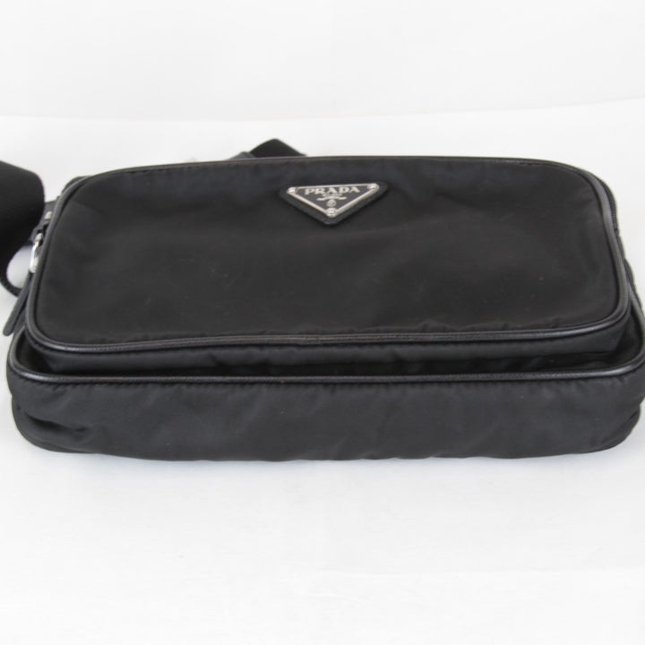 【価格改定】『USED』 
PRADA プラダ 
 サフィアーノ ウエストバッグ 
ナイロン ブラック