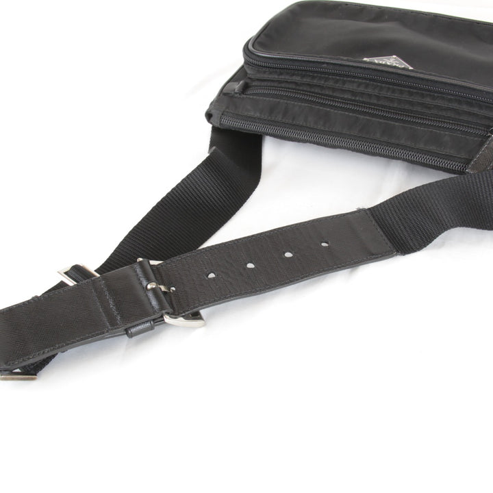 【価格改定】『USED』 
PRADA プラダ 
 サフィアーノ ウエストバッグ 
ナイロン ブラック