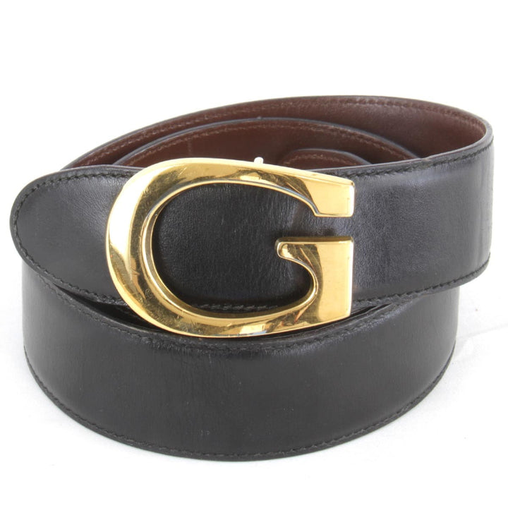 『USED』 
GUCCI グッチ 
 65.26 ベルト 
レザー ブラック