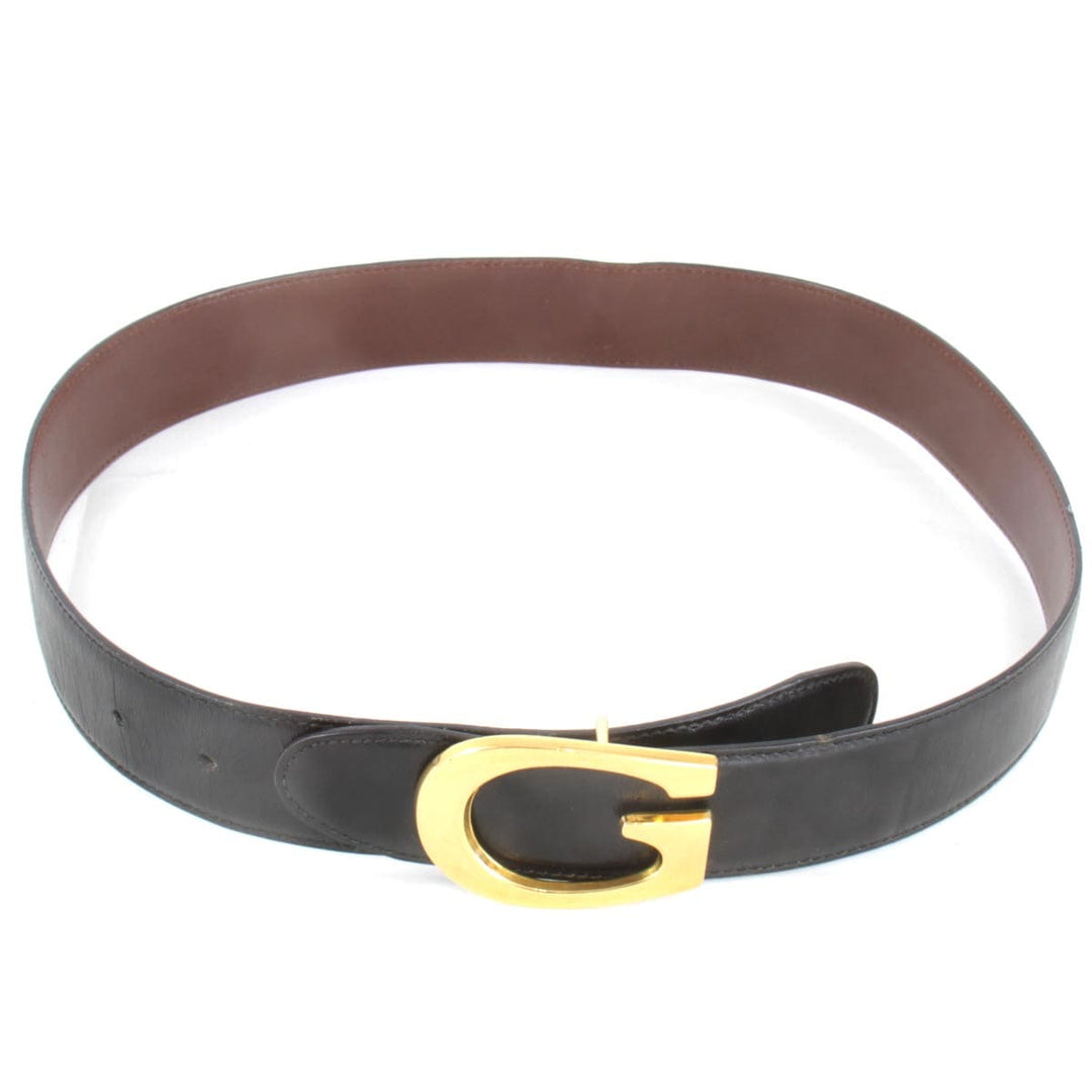 『USED』 
GUCCI グッチ 
 65.26 ベルト 
レザー ブラック