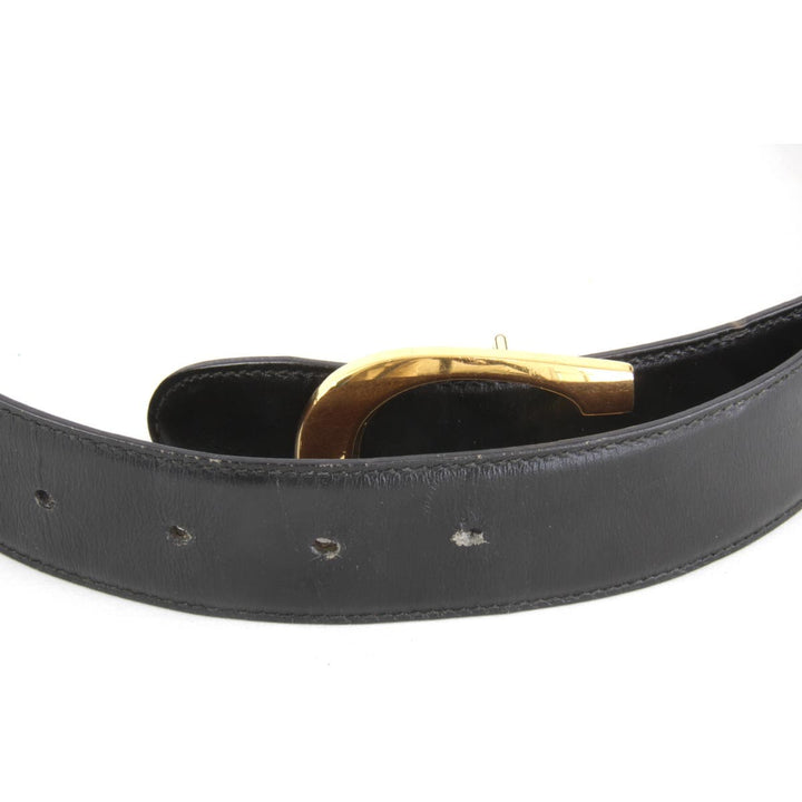 『USED』 
GUCCI グッチ 
 65.26 ベルト 
レザー ブラック