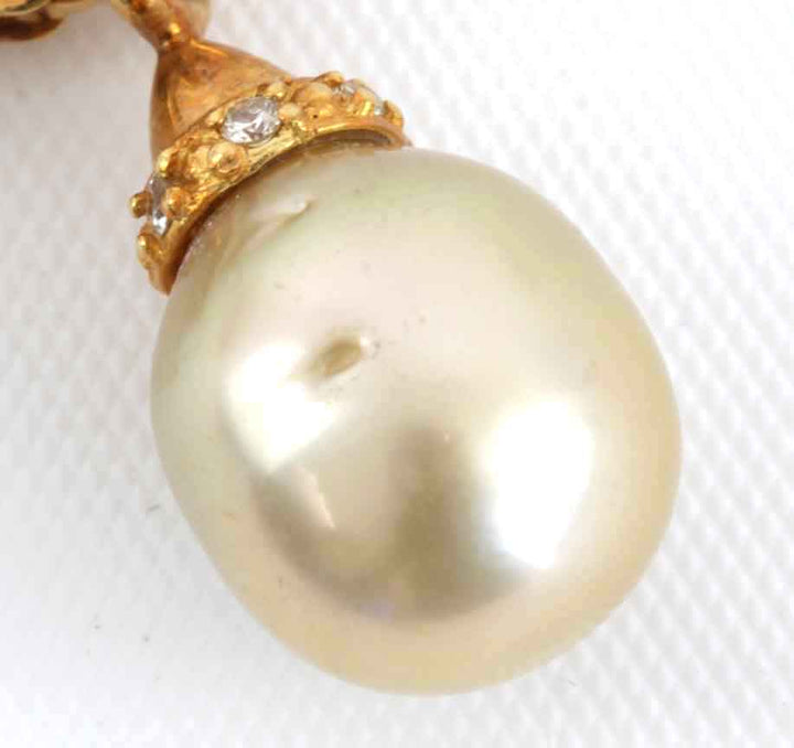良品『USED』 K18 
 パール イヤリング
 7.4g