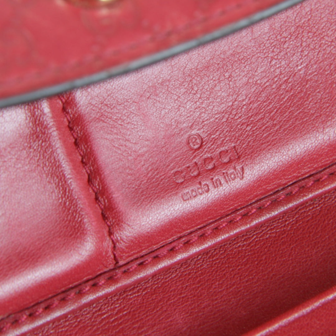 『USED』 
GUCCI グッチ 
 袋有 256926・0416 長財布 
レザー レッド