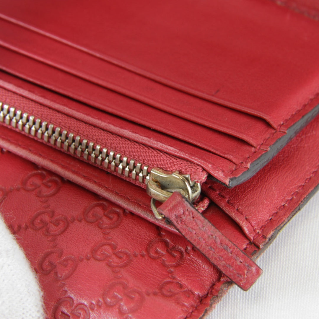 『USED』 
GUCCI グッチ 
 袋有 256926・0416 長財布 
レザー レッド