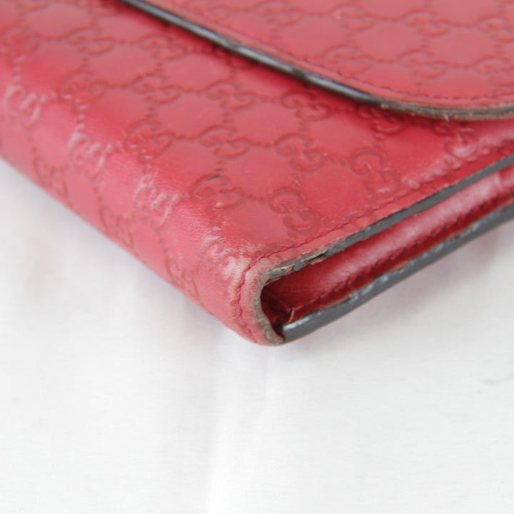 『USED』 
GUCCI グッチ 
 袋有 256926・0416 長財布 
レザー レッド