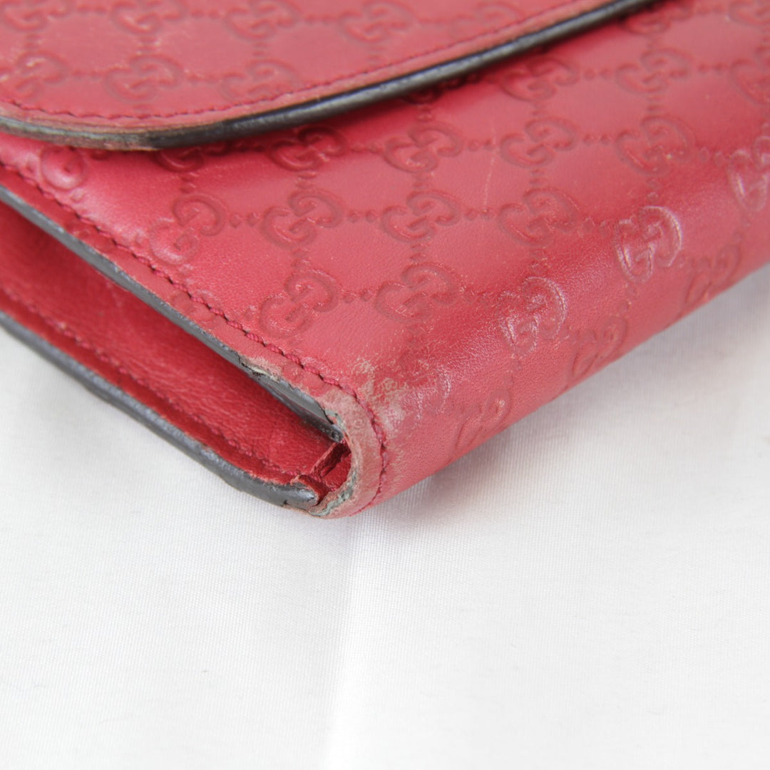 『USED』 
GUCCI グッチ 
 袋有 256926・0416 長財布 
レザー レッド