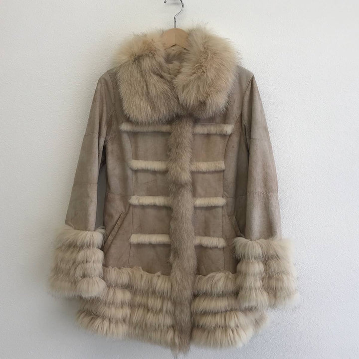 『USED』 
 
 ラビット革・ブルーフォックス コート 
ラビットファー /ブルーフォックス ブラウン系