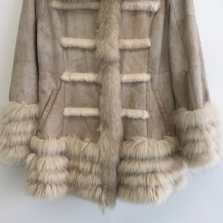 『USED』 
 
 ラビット革・ブルーフォックス コート 
ラビットファー /ブルーフォックス ブラウン系