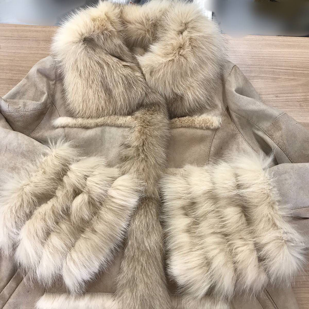 『USED』 
 
 ラビット革・ブルーフォックス コート 
ラビットファー /ブルーフォックス ブラウン系