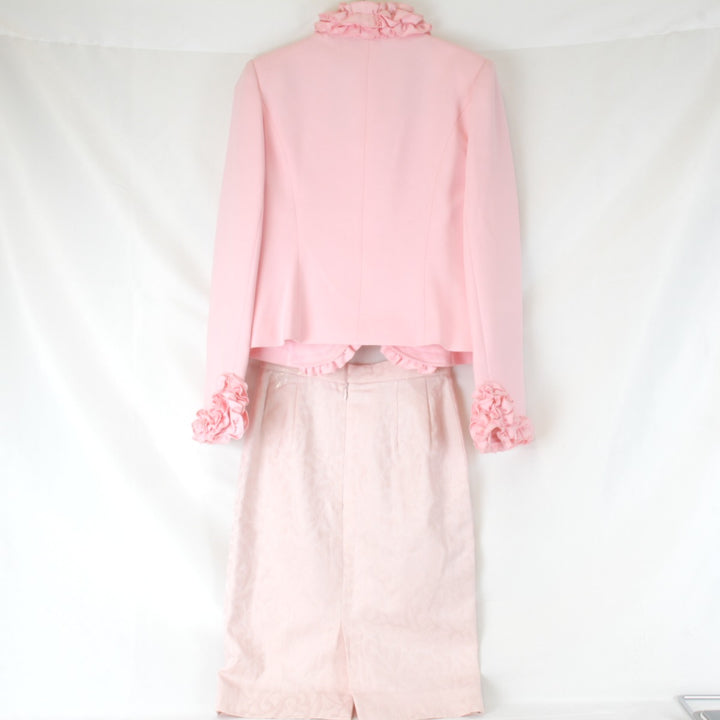 美品『USED』 
 
 sanctuaryジャケット スカートセット セットアップ 
ポリエステル/コットン /キュプラ ピンク 華やかなピンク色 フリル