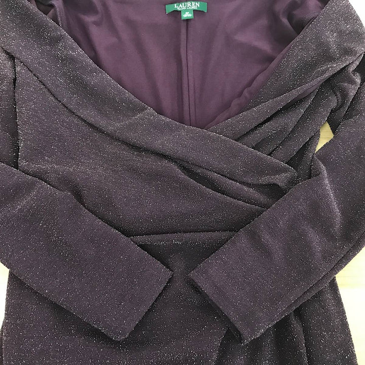 『USED』 
RALPH LAUREN ラルフローレン 
 サイズ2P RN41381/CA56658 ワンピース 
ポリエステル/ポリウレタン パープル
