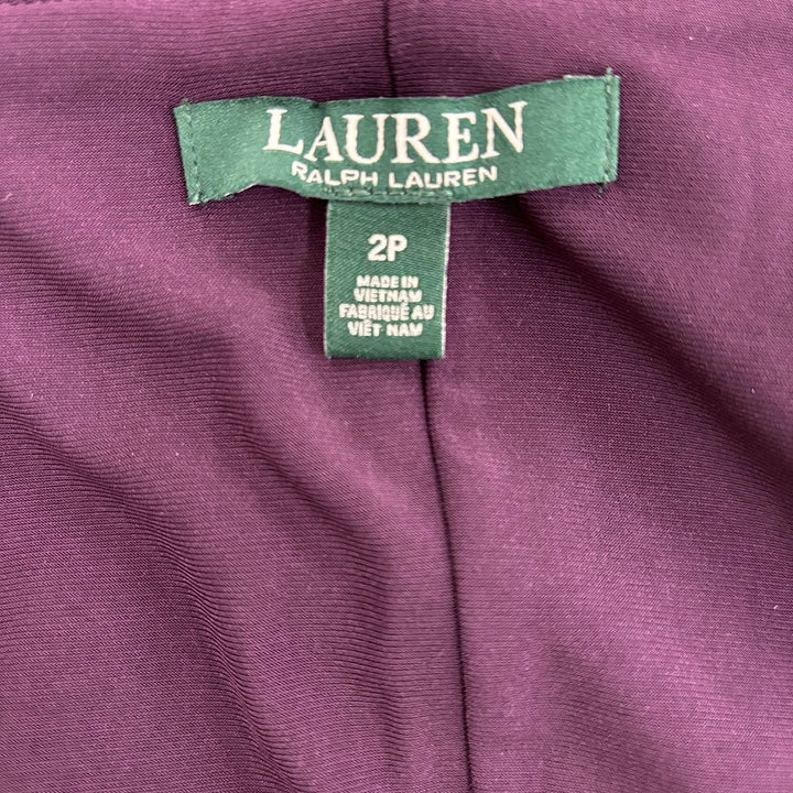 『USED』 
RALPH LAUREN ラルフローレン 
 サイズ2P RN41381/CA56658 ワンピース 
ポリエステル/ポリウレタン パープル