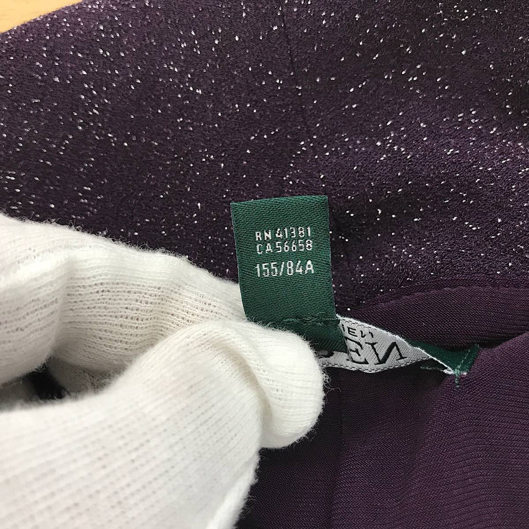 『USED』 
RALPH LAUREN ラルフローレン 
 サイズ2P RN41381/CA56658 ワンピース 
ポリエステル/ポリウレタン パープル
