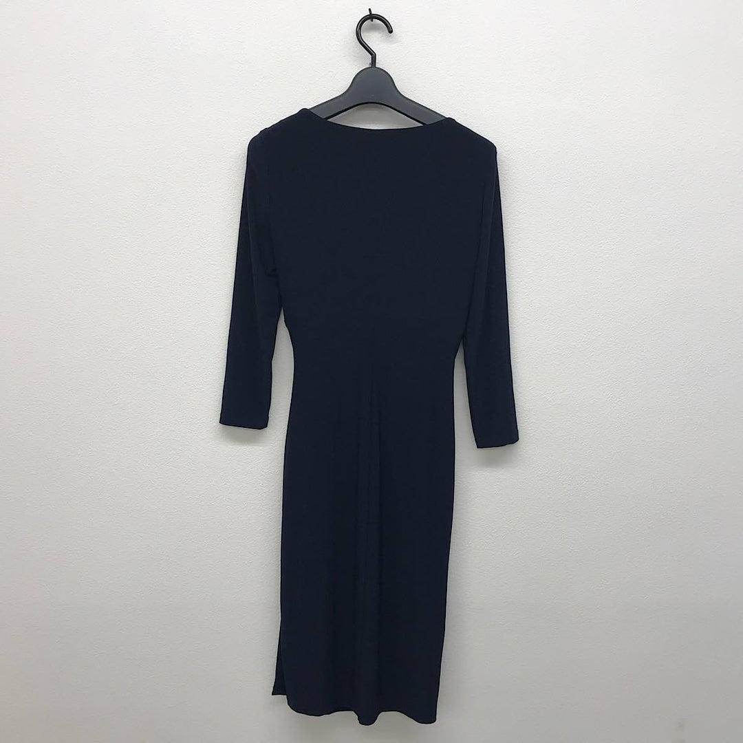 『USED』 
RALPH LAUREN ラルフローレン 
 RALPH LAUREN DRESS　サイズ4 160/88A RN41381 ワンピース 
ポリエステル/ポリウレタン  ネイビー系
