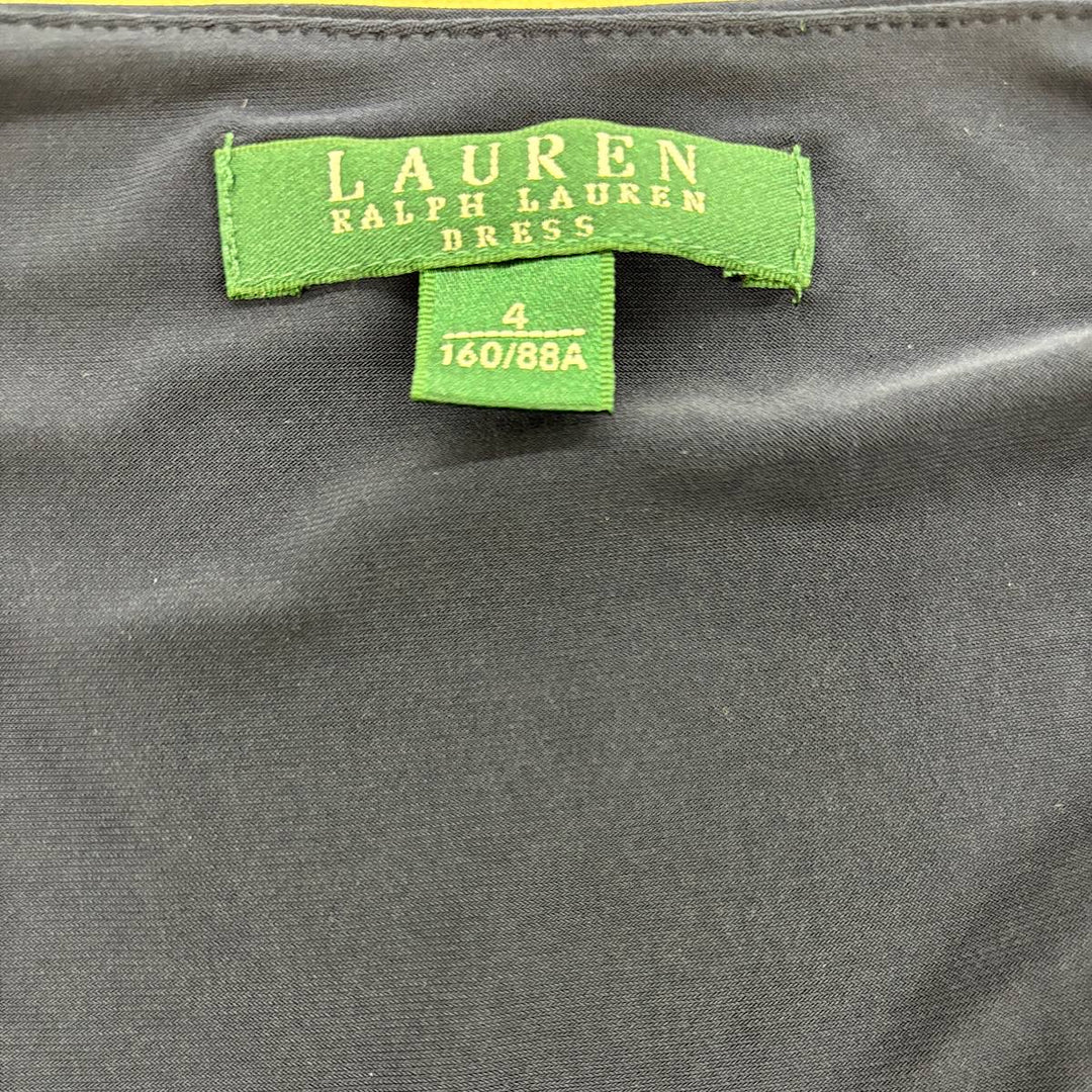 『USED』 
RALPH LAUREN ラルフローレン 
 RALPH LAUREN DRESS　サイズ4 160/88A RN41381 ワンピース 
ポリエステル/ポリウレタン  ネイビー系