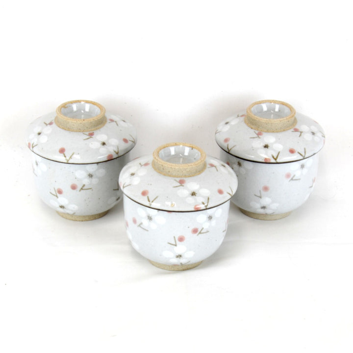 美品『USED』 
 
 有田焼 ろせん 蒸し椀 3セット 食器 
 ゴールド