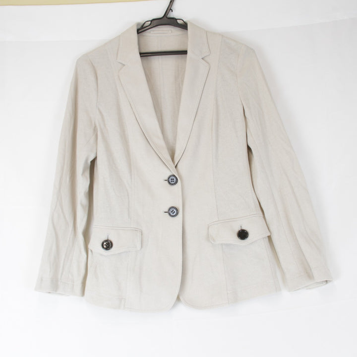 良品『USED』 
BURBERRY LONDON バーバリーロンドン 
 テーラードジャケット 
コットン ベージュ