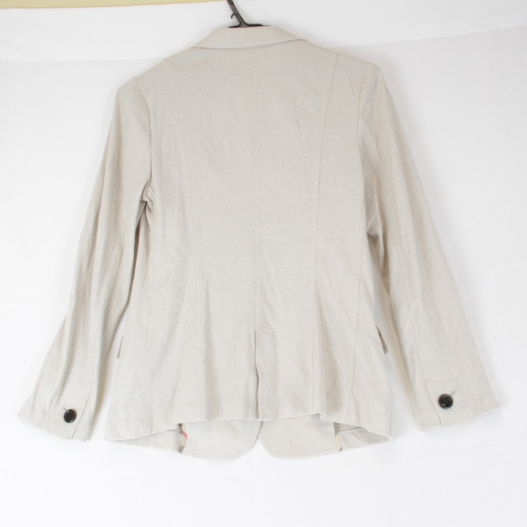 良品『USED』 
BURBERRY LONDON バーバリーロンドン 
 テーラードジャケット 
コットン ベージュ