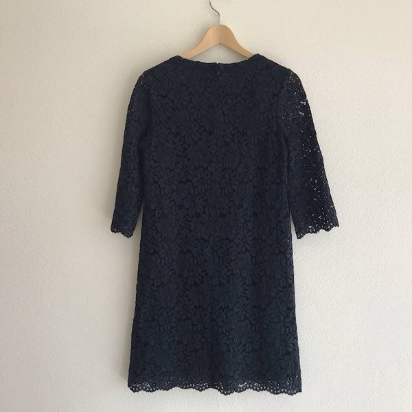 『USED美品』 
 
 Cour Carre an KOOS クールカレアンコース レースワンピース ワンピース 
コットン/ナイロン  /ポリエステル ネイビー