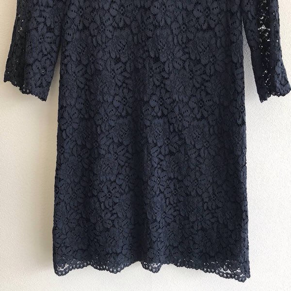 『USED美品』 
 
 Cour Carre an KOOS クールカレアンコース レースワンピース ワンピース 
コットン/ナイロン  /ポリエステル ネイビー