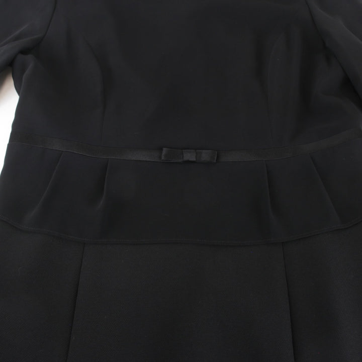 美品『USED』 
 
 プリメロ フォーマル 冠婚葬祭 シンプル ブラック リボン フリル サイズ11 ワンピース 
 ブラック