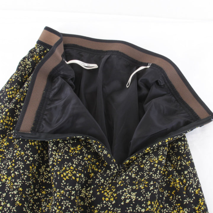 美品『USED』 
Sutseso スチェッソ 
 40サイズ 花柄 フリル スカート 
 ブラック
