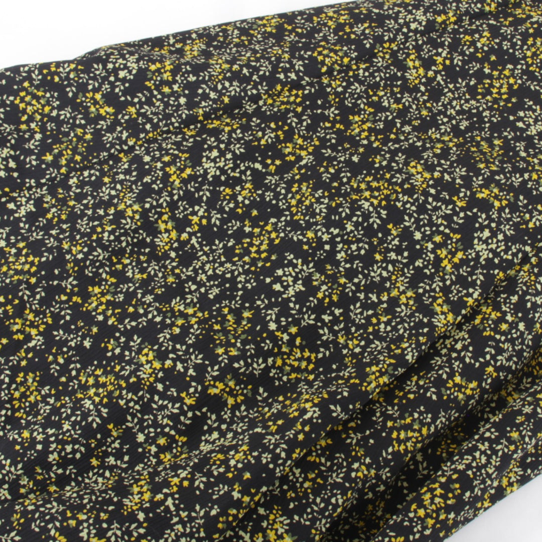 美品『USED』 
Sutseso スチェッソ 
 40サイズ 花柄 フリル スカート 
 ブラック