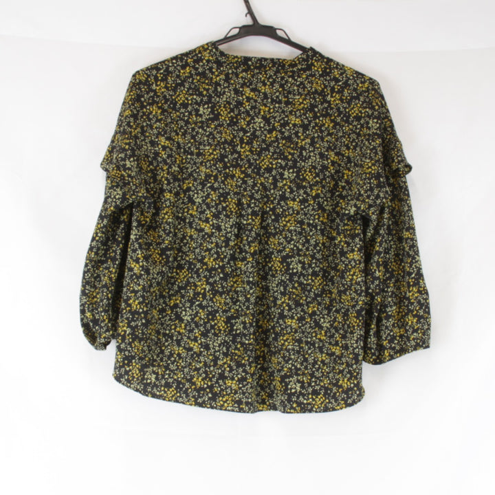美品『USED』 
Sutseso スチェッソ 
 花柄 ブラウス 
 ブラック