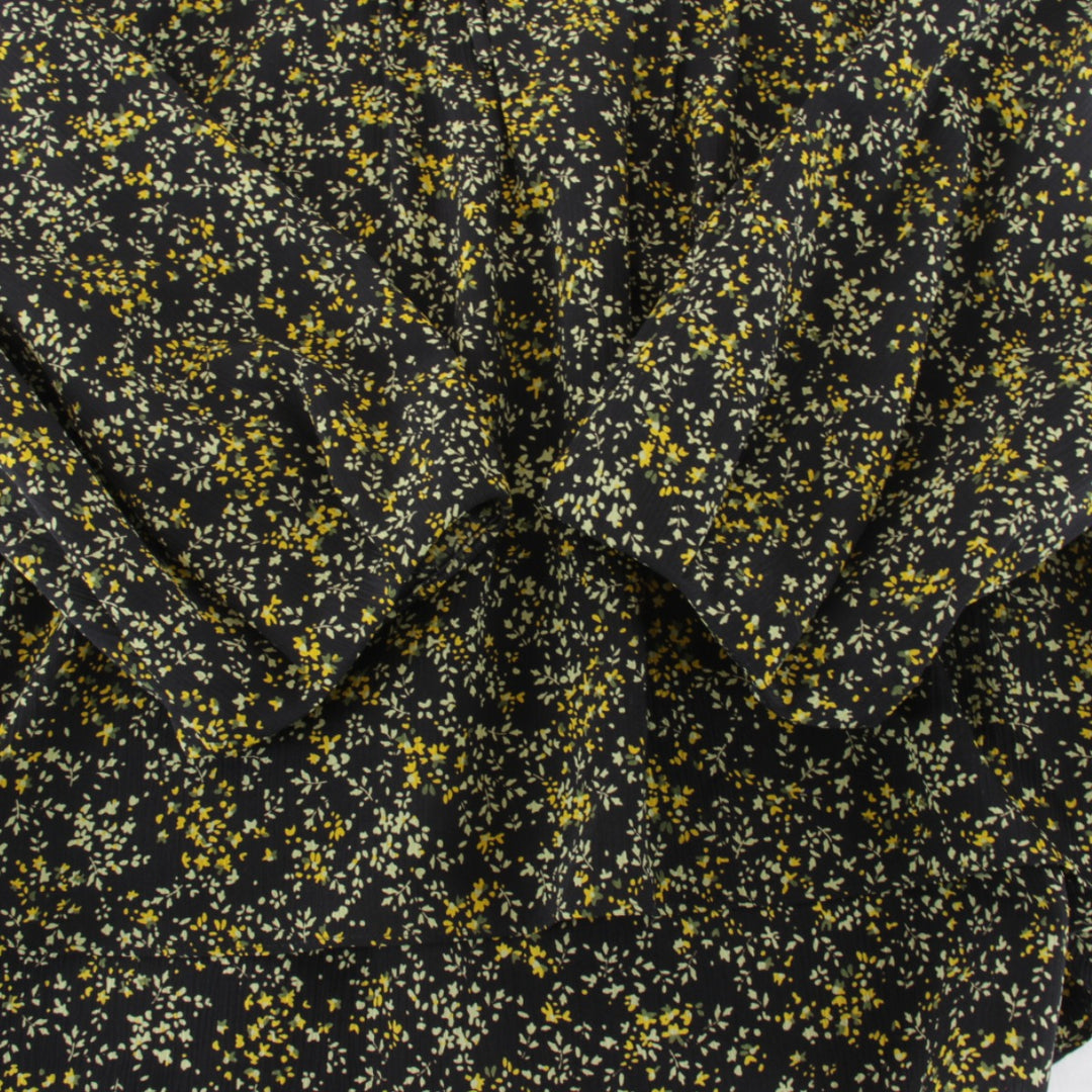 美品『USED』 
Sutseso スチェッソ 
 花柄 ブラウス 
 ブラック