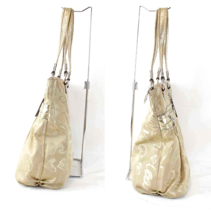 『USED』 
COACH コーチ 
 ポピー C1069-15301 トートバッグ 
キャンバス ゴールド