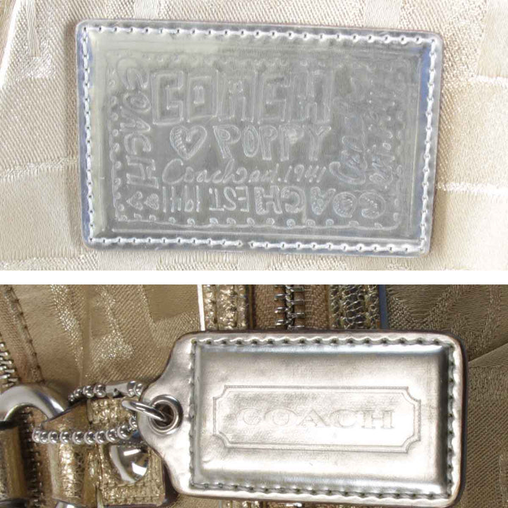 『USED』 
COACH コーチ 
 ポピー C1069-15301 トートバッグ 
キャンバス ゴールド