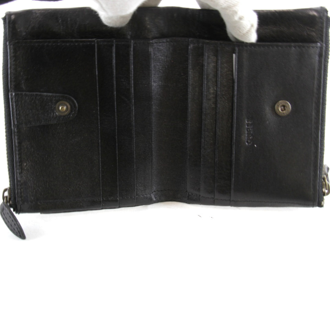 『USED』 
Guess ゲス 
 二つ折り財布 
レザー ブラック