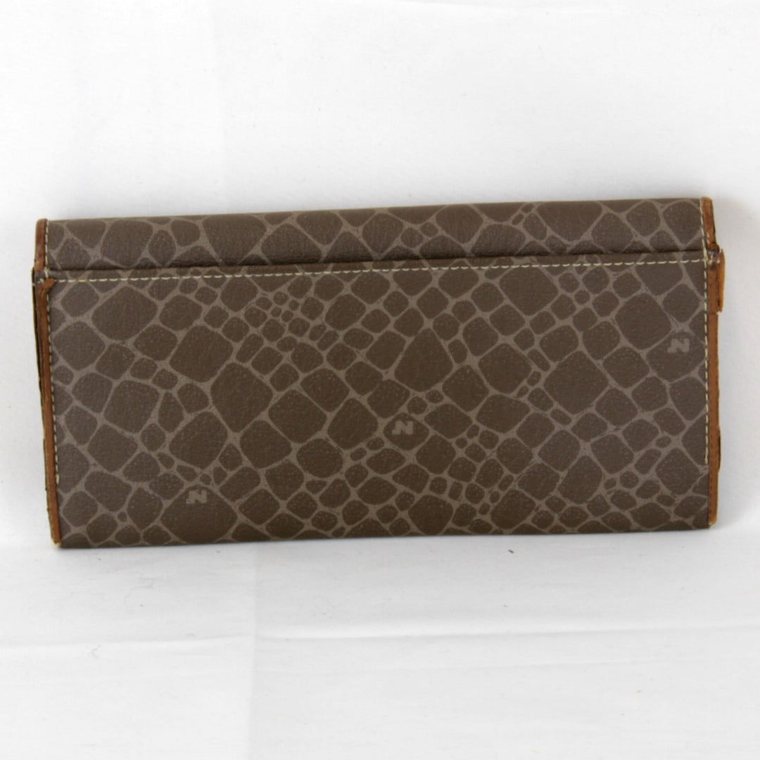 『USED』 
NINA RICCI ニナリッチ 
 ジラフ柄 長財布 
レザー ブラウン