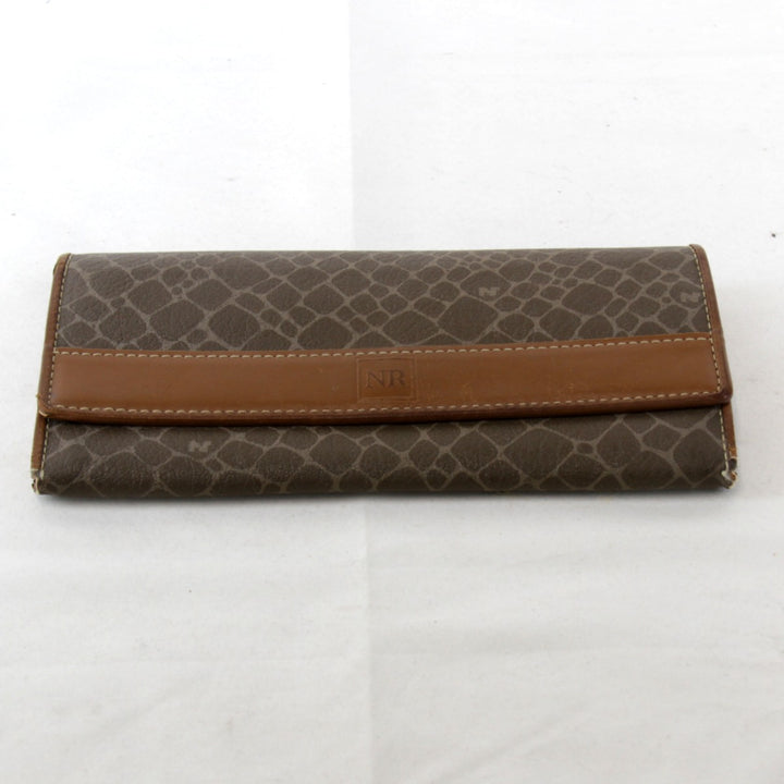 『USED』 
NINA RICCI ニナリッチ 
 ジラフ柄 長財布 
レザー ブラウン