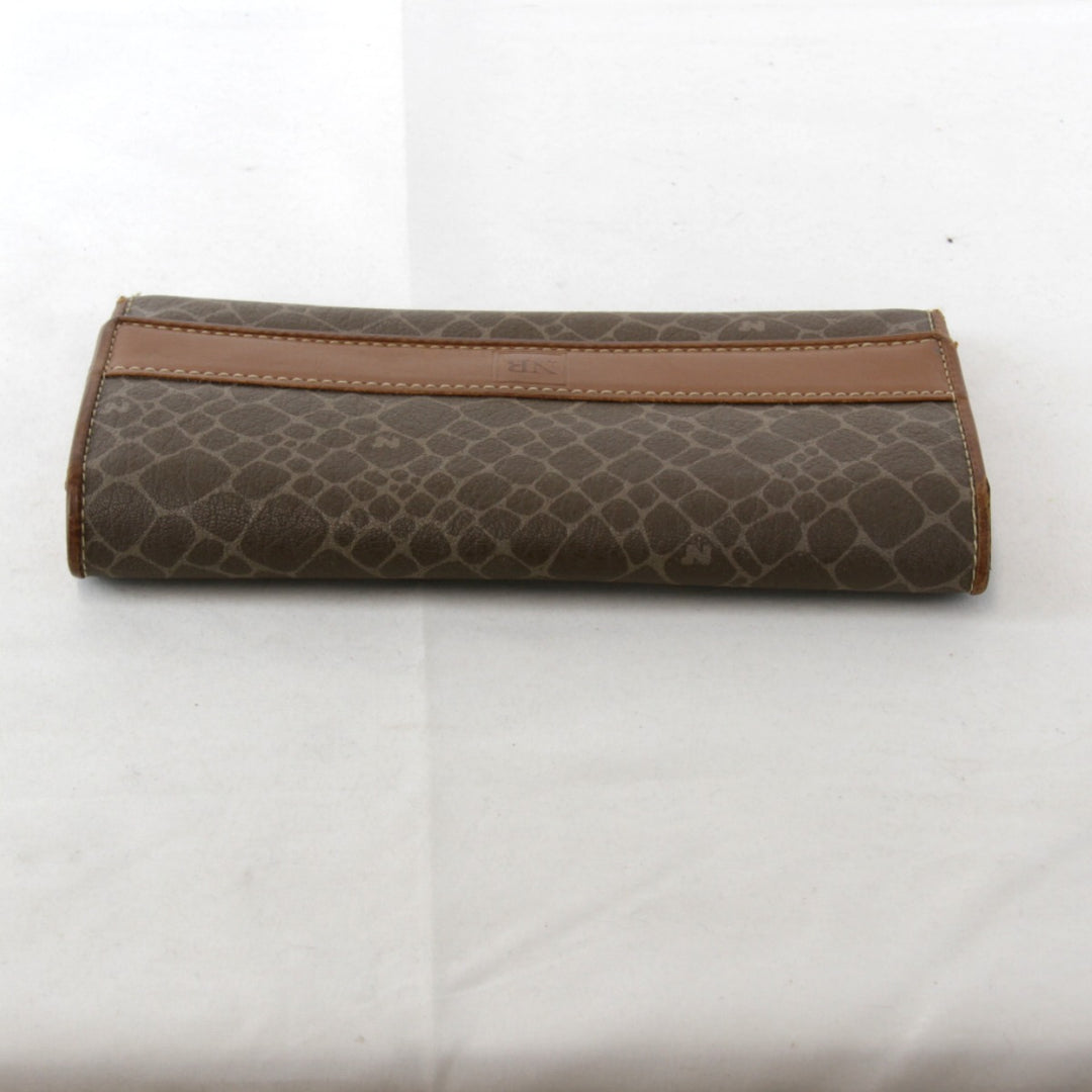 『USED』 
NINA RICCI ニナリッチ 
 ジラフ柄 長財布 
レザー ブラウン