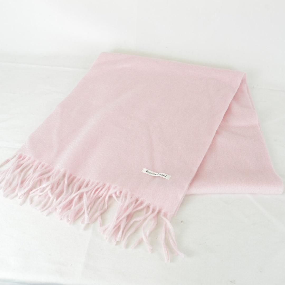 美品『USED』 
PRIVATE LABEL プライベートレーベル 
 マフラー 
カシミヤ ピンク