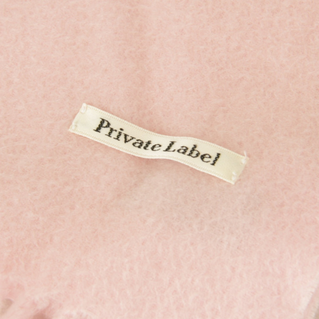 美品『USED』 
PRIVATE LABEL プライベートレーベル 
 マフラー 
カシミヤ ピンク