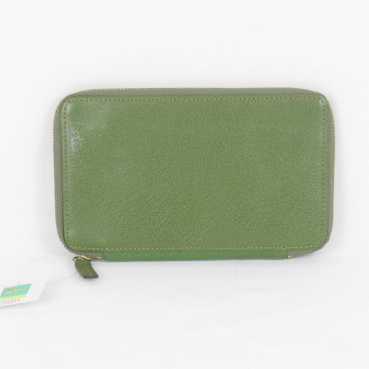 『USED』 
 ノブレス・オサム 
 ジッピーウォレット 長財布 
レザー グリーン