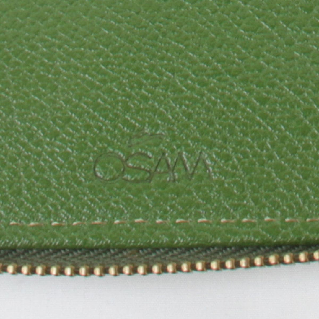 『USED』 
 ノブレス・オサム 
 ジッピーウォレット 長財布 
レザー グリーン