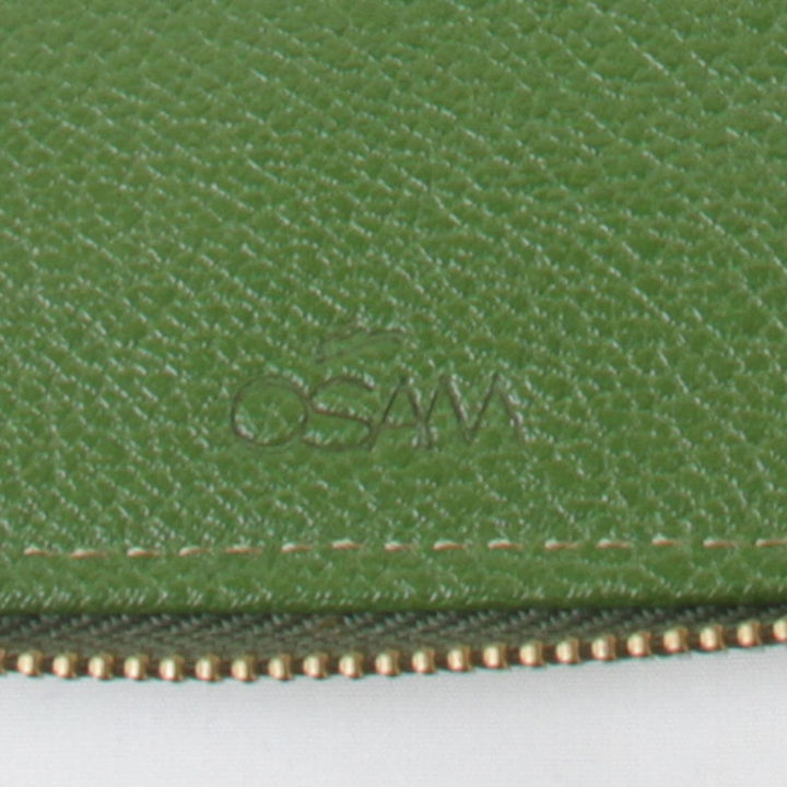『USED』 
 ノブレス・オサム 
 ジッピーウォレット 長財布 
レザー グリーン