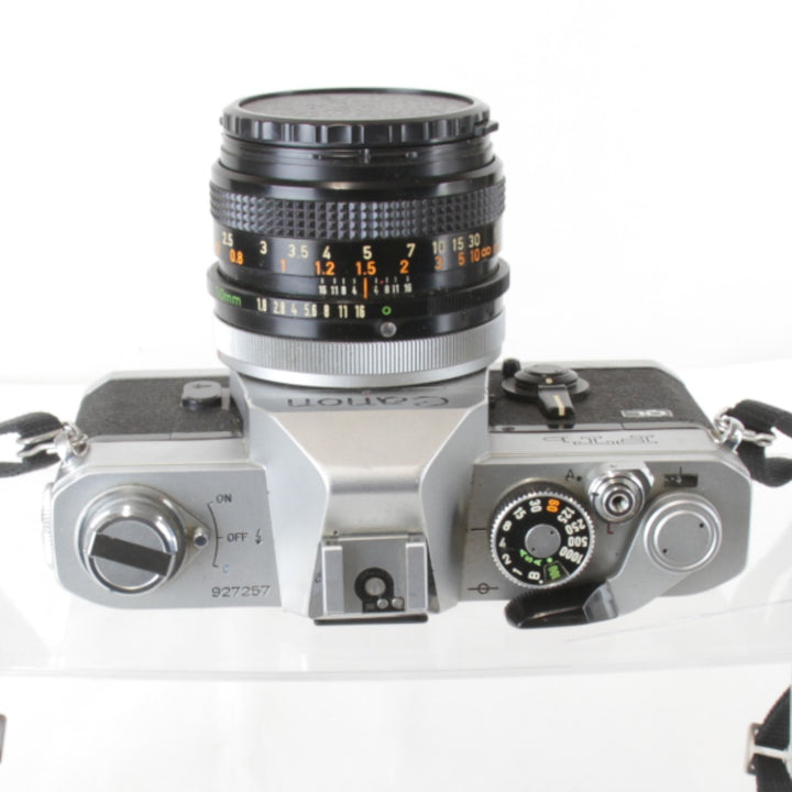 ジャンク『動作未確認』 
canon キャノン 
 FTb 50mmレンズ・ケース有 フィルムカメラ 
 ブラック×シルバー