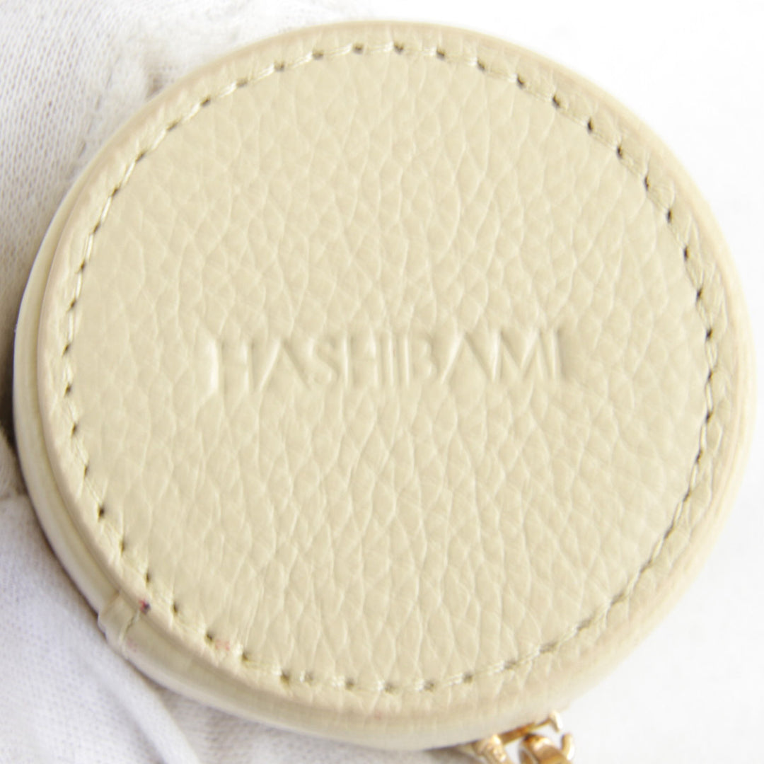 美品『USED』 
Hashibami muse ハシバミ ミューズ 
 ショルダーバッグ 
レザー ベージュ