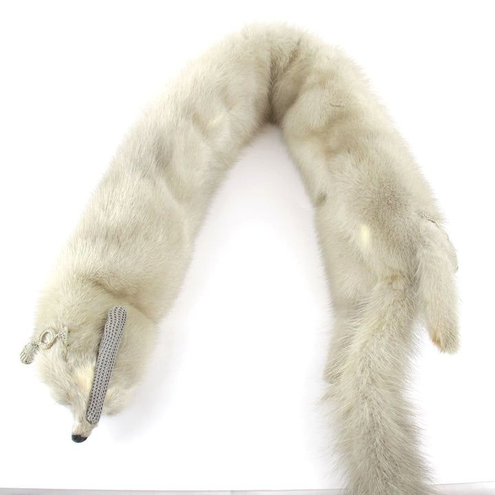 良品『USED』 
 
 顔付き ショール 
ミンク グレー