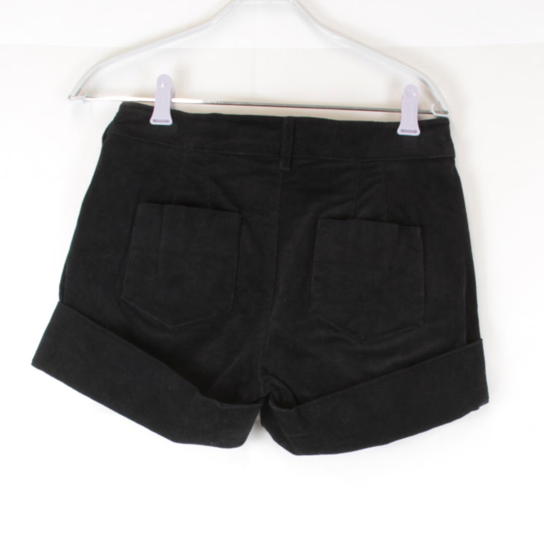 良品『USED』 
Munich ミューニック 
 タグ付き未使用 秋冬ショートパンツ Ｓサイズ パンツ 
コーデュロイ ブラック