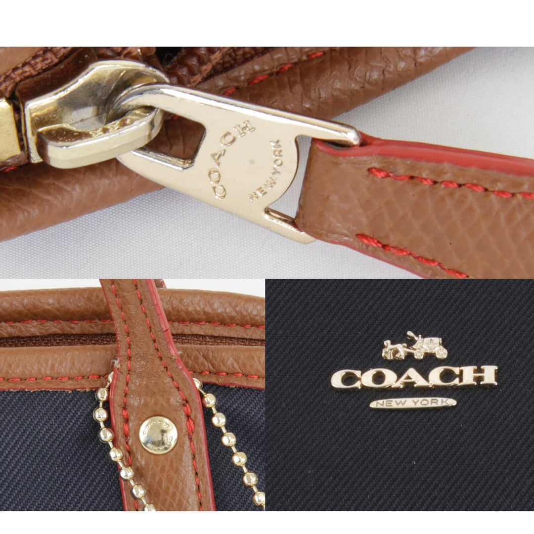『USED』 
COACH コーチ 
 F37237 トートバッグ 
キャンバス ネイビー
