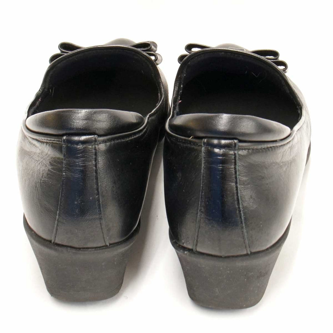 良品『USED』 
 
 ヒルズアベニュー ウェーブソールパンプス パンプス 
レザー ブラック