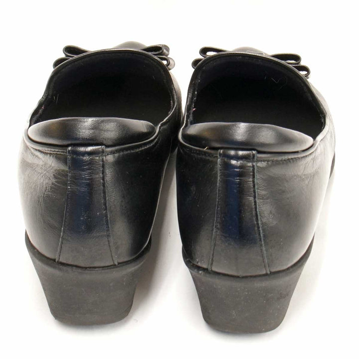 良品『USED』 
 
 ヒルズアベニュー ウェーブソールパンプス パンプス 
レザー ブラック