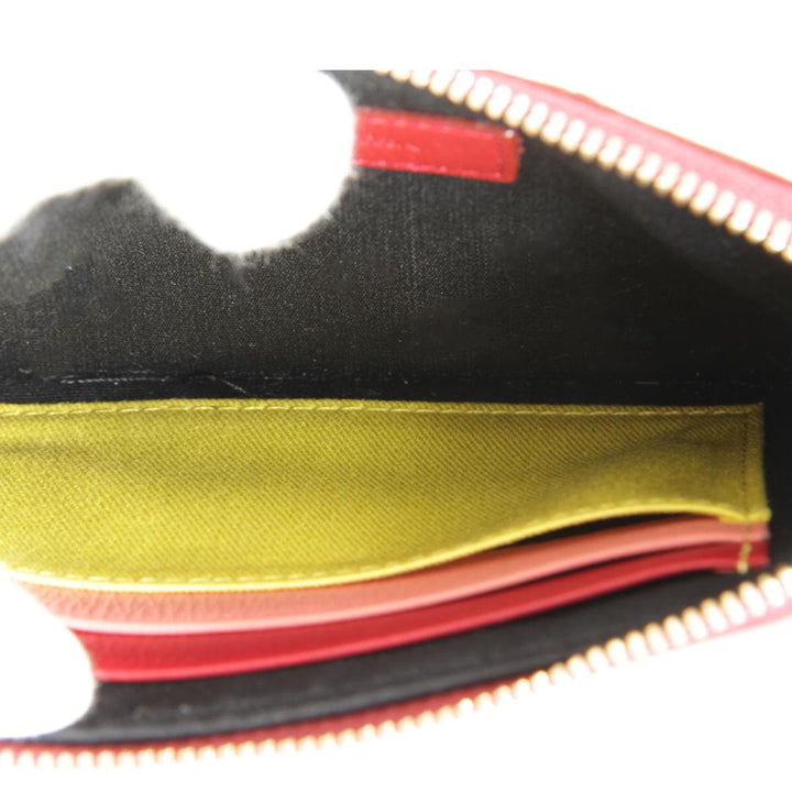 『USED』 
Paul Smith ポール・スミス 
 アングルストライプ ポーチ 
レザー レッド
